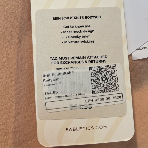 NEW! Fabletics Brin SculptKnit Bodysuit Compression Sunrise - Size M & L NWT - Picture 9 of 14